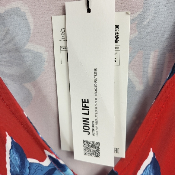 Zara Women's Floral Print Button Front Tie Waist Long Sleeve Midi Dress Large - Picture 7 of 12